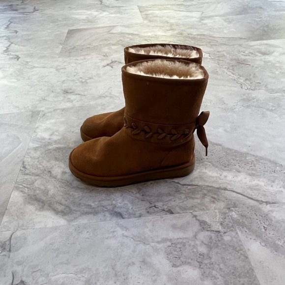 UGG Women's Classic Lace Chestnut Mid Suede 1103757‎ Winter Boot Size 6 - Picture 4 of 12